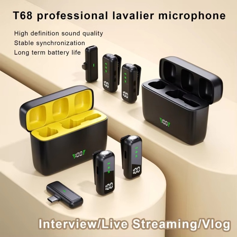 Gaming Microphone - Microphone Lavalier sans fil, enregistrement audio