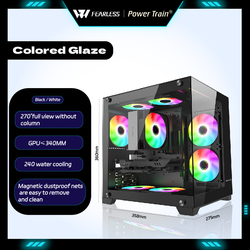 Pc Gaming Dell - Boîtier PC Gaming MATX/ITX Power Train