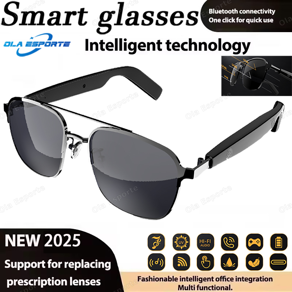 Gaming Microphone - Lunettes Audio intelligentes à conduction d'air,