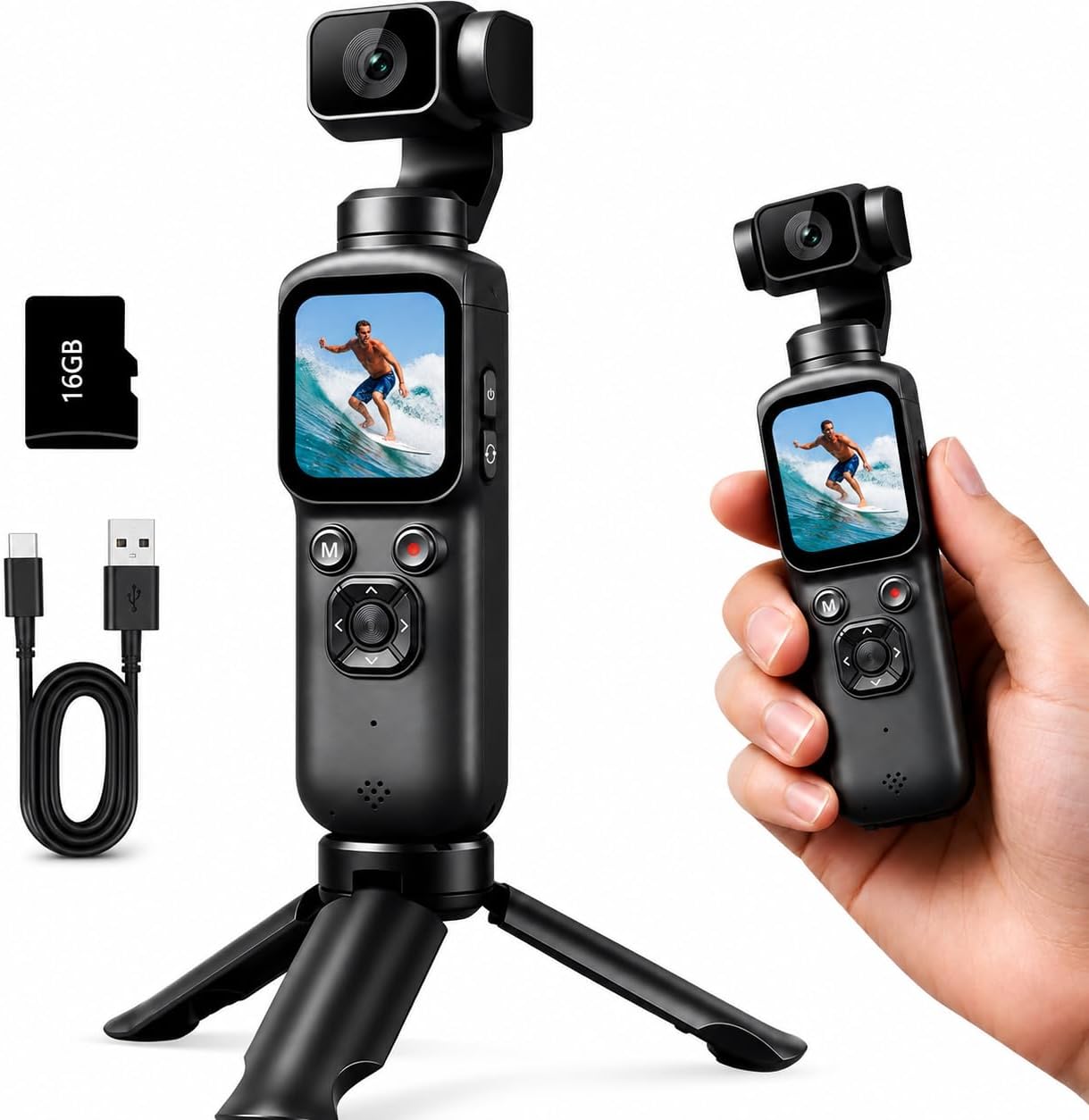 Webcam 4K - Caméra de vlogging portable 4K avec