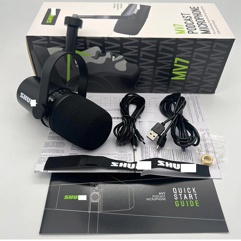 Gaming Microphone - Microphone dynamique de studio MV7, professionnel,