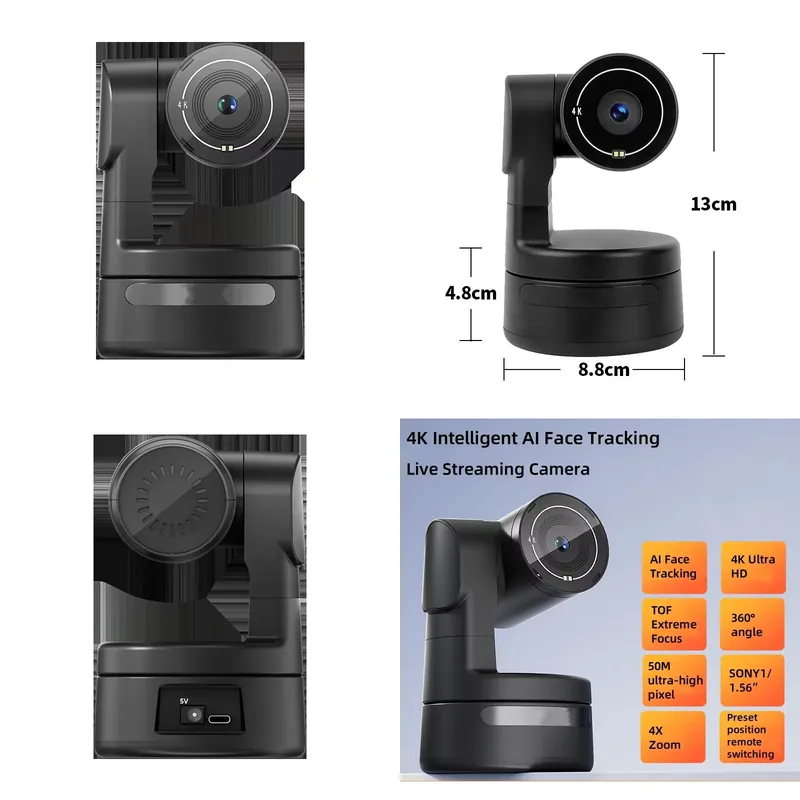 Mini webcam PTZ 4K pour PC, su - Webcam 4K avis et prix