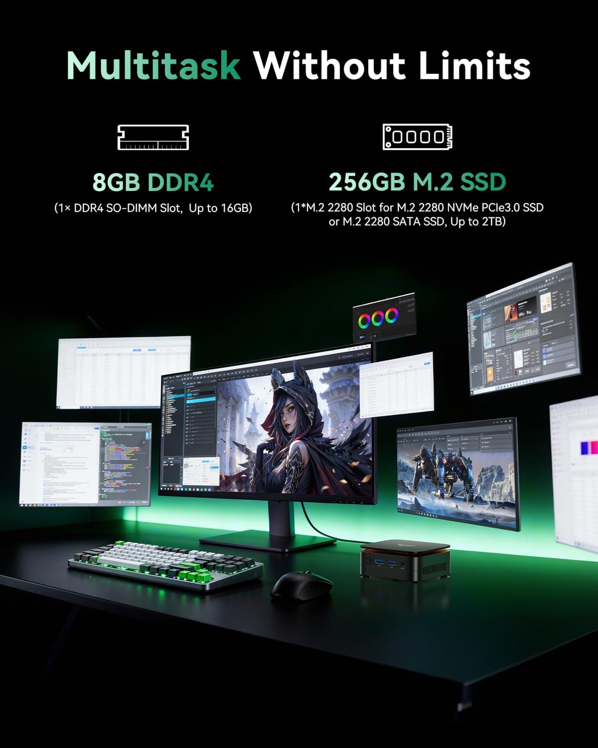 Mini PC NIPOGI AMD Ryzen 3 315 - Pc Gaming Dell avis et prix