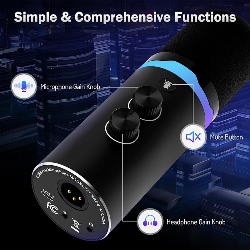 Microphone de jeu USB avec bra - Gaming Microphone avis et prix